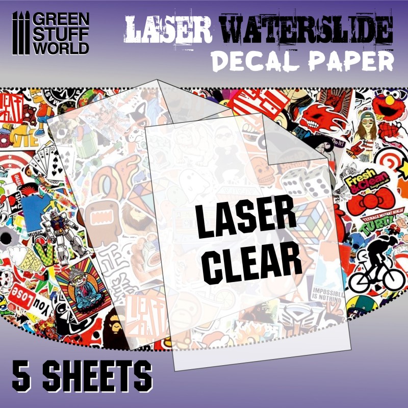 Water Slide Transfer Paper (Clear or White)