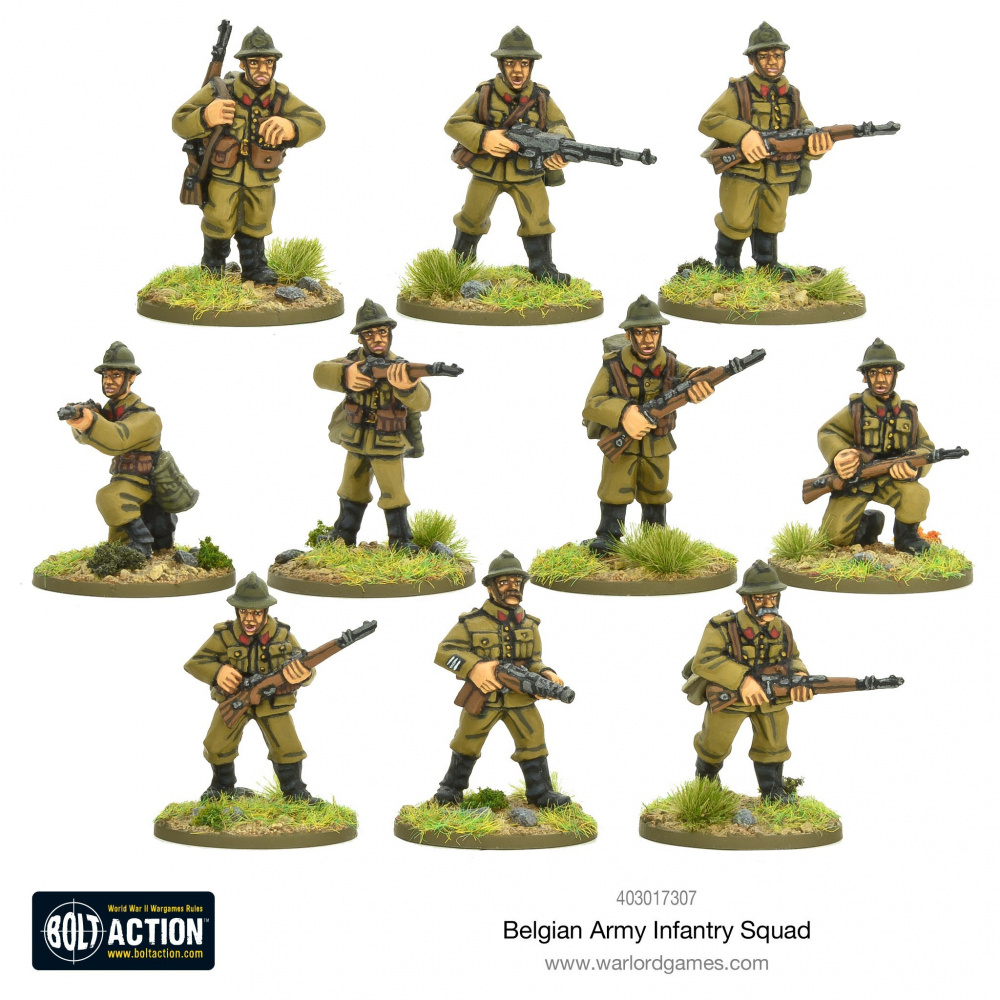 Belgian Infantry Squad (Warlord) - Tabletopbattle